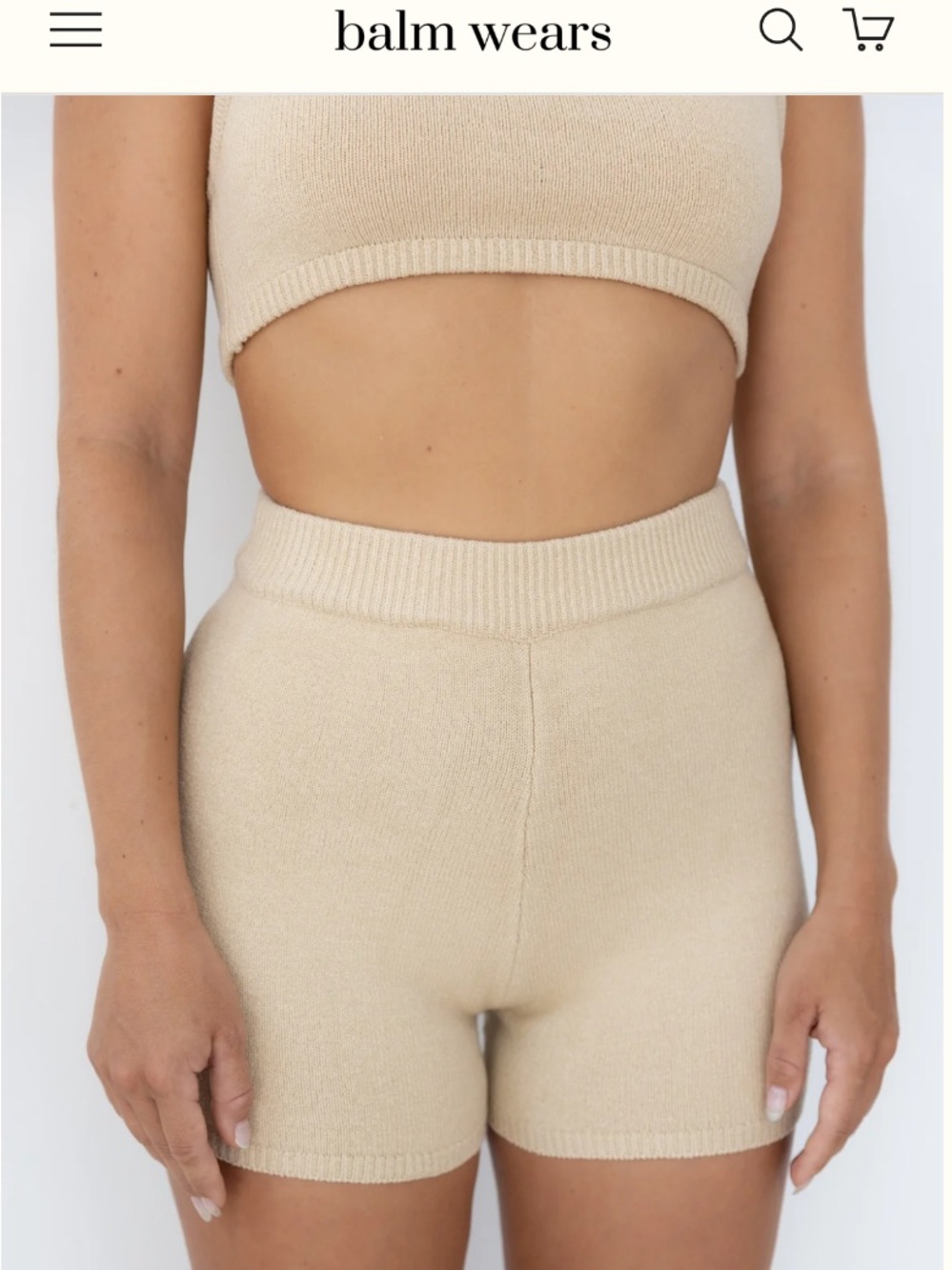 Balmwears Knit Shorts - Sand S